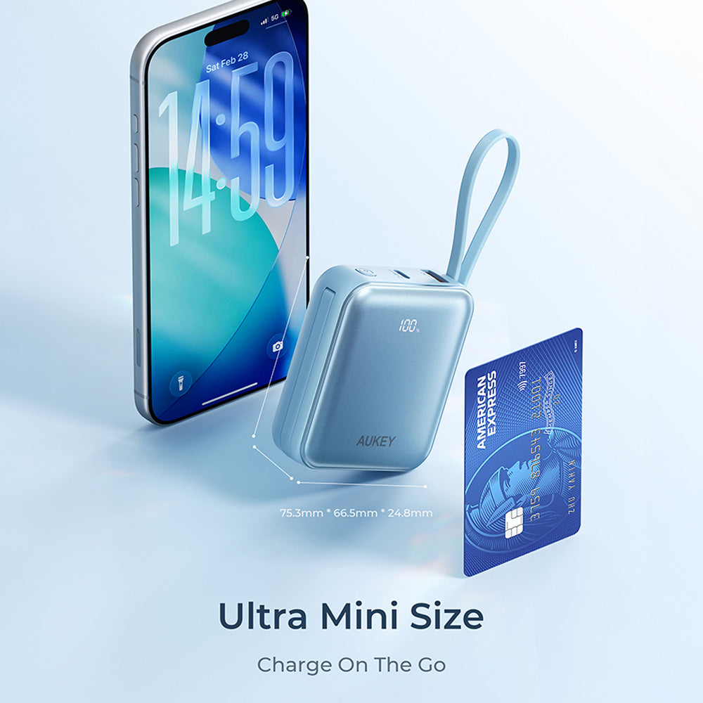 PB-Y91L 10K mAh 22.5W Swivel Mini L Power Bank with USB C and Lightning Cable - CCC Certification