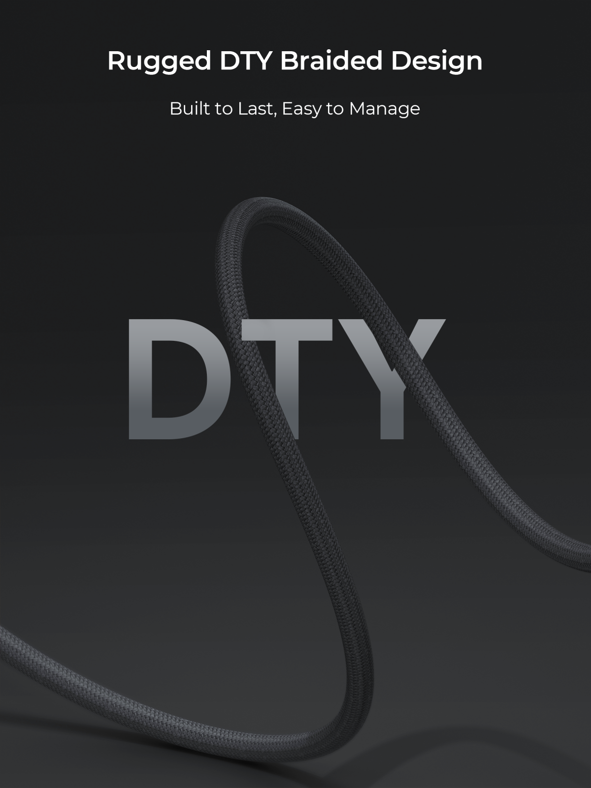 Aukey CB-DCC245 / CB-DCC246 Circlet Bink 240W EMO 1m / 2m DTY Braided USB-C to USB-C Cable w/ LED Display