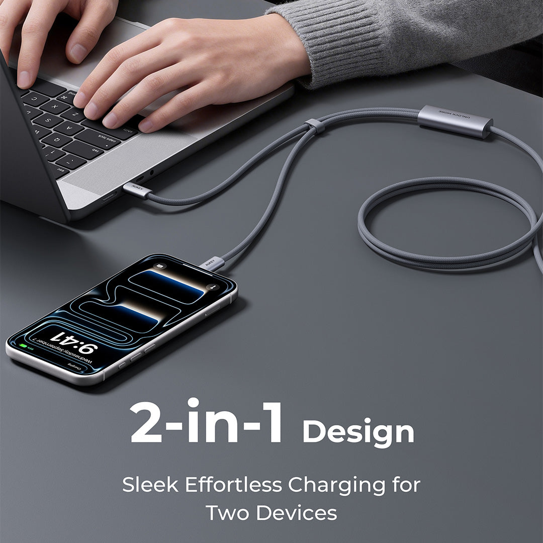 CB-DCC141 / CB-DCC142 CB-Circlet Blink 140W 2-in-1 DTY Braided USB-C to USB-C Cable -1m/2m