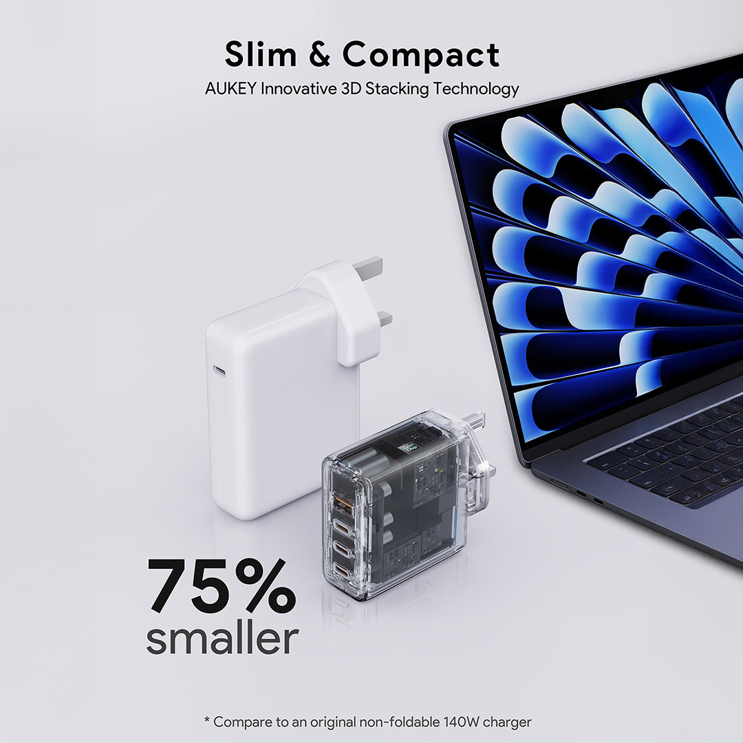 PA-C6 Comet Mix 4 140W PD 4-Port GaN Wall Charger with PPS for Laptop & Mobile