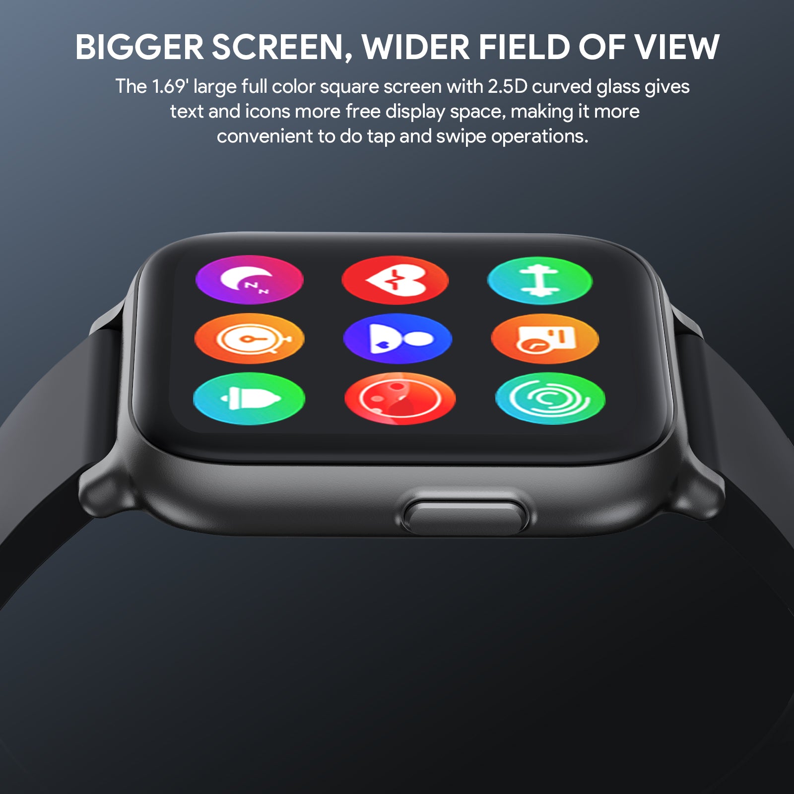 SW-1 Smartwatch Fitness Tracker with 10 Sport modes tracking & Customise watch faces