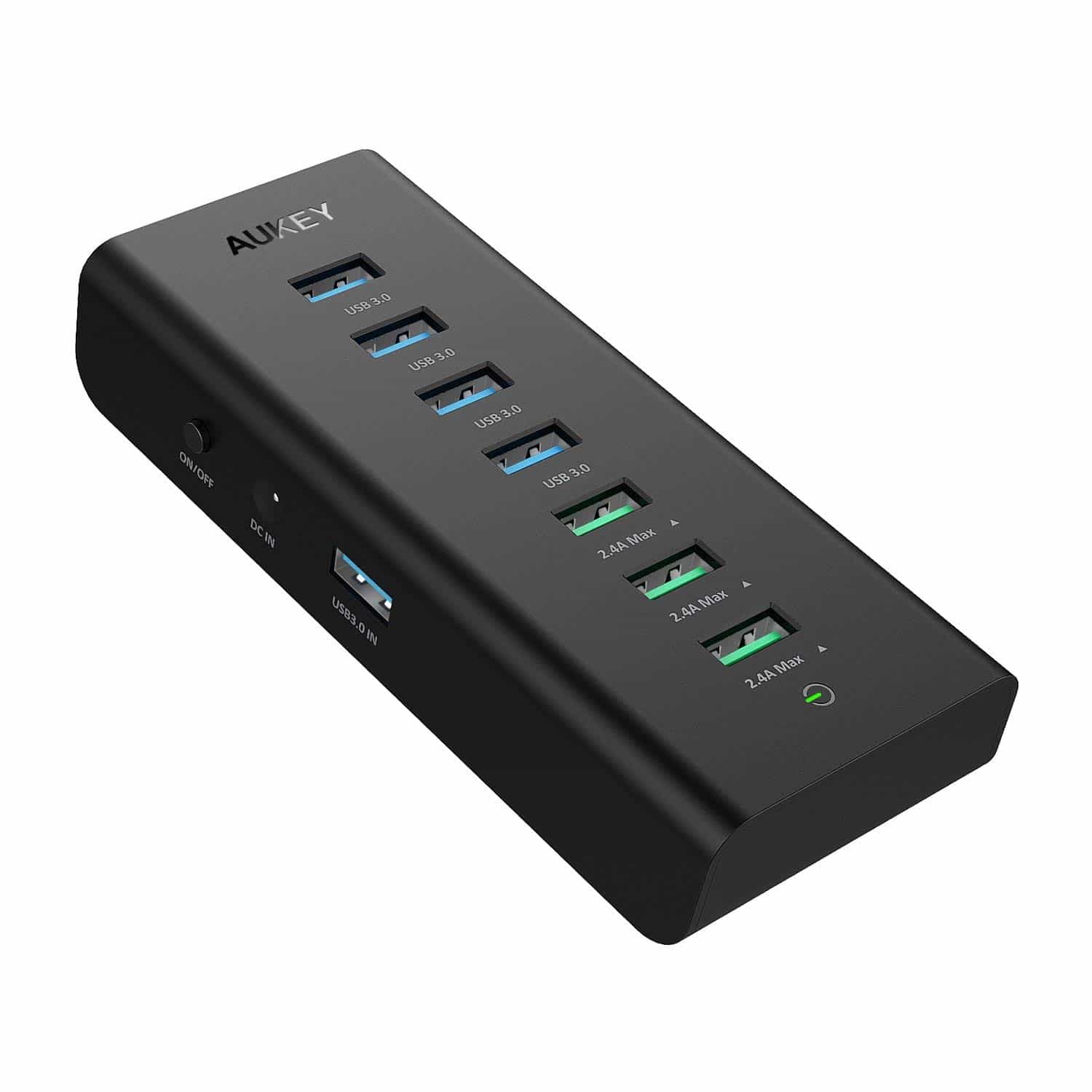 CB-H19 Powered USB Hub with 3 Charging Ports and 4 USB 3.0 Data Ports