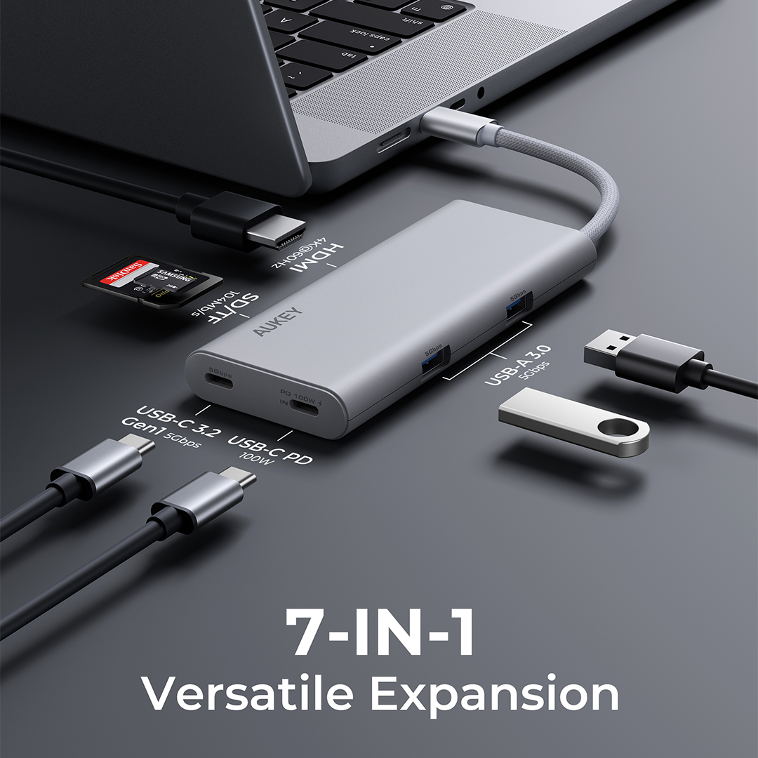 UH-CUH07 OfficeDok 7-in-1 Lite USB Hub Adapter