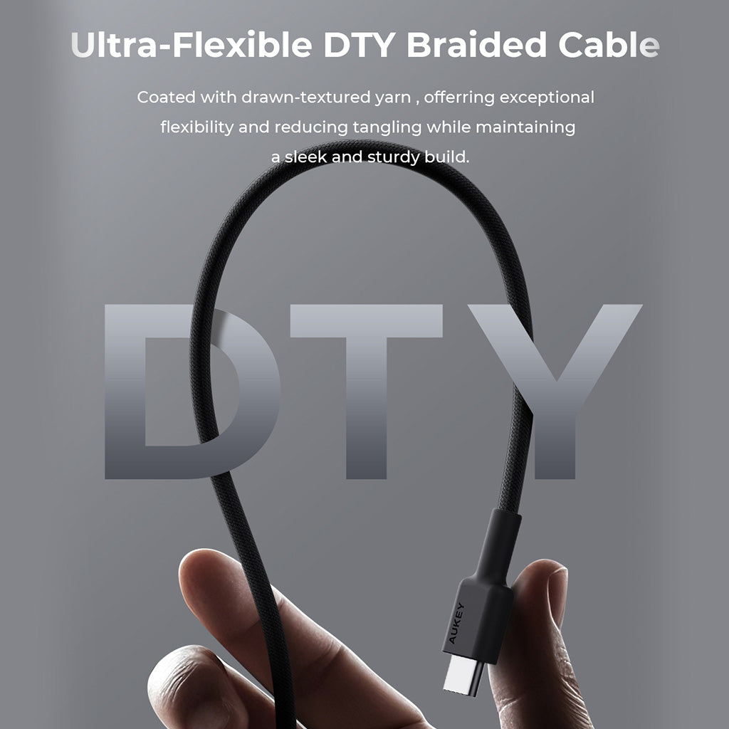 CB-DAC05 Impulse DTY Braided AC USB-A to USB-C Cable 0.9m