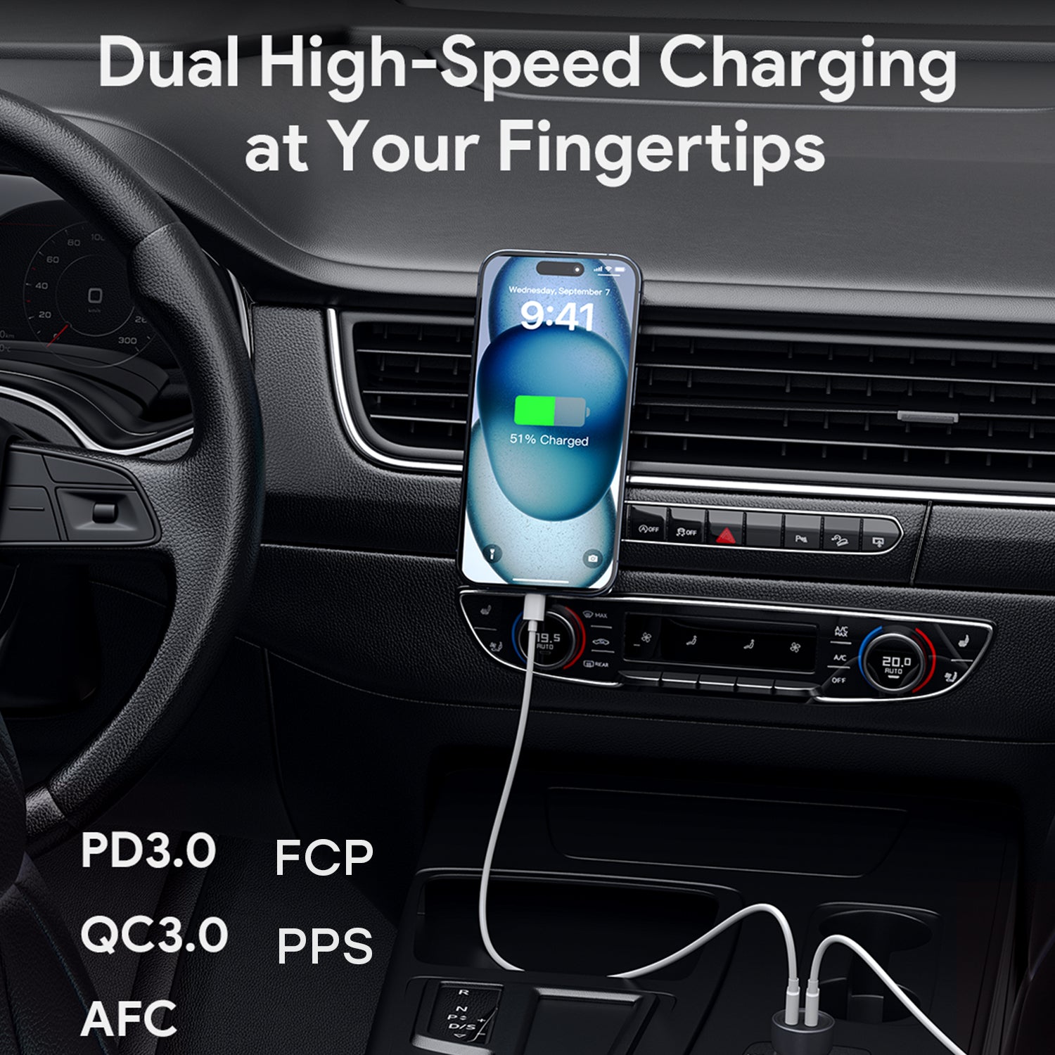 CC-Y23 Enduro Dual 65W Dual USB C Power Delivery Car Charger
