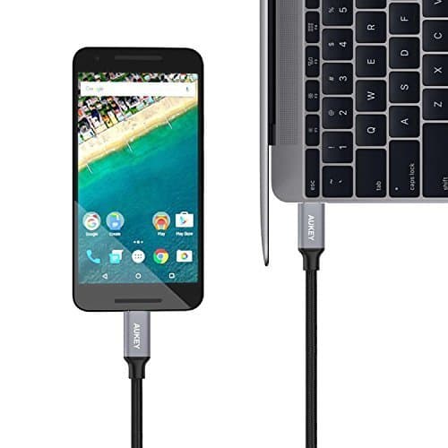 AUKEY CB-CD5 1M USB C To USB C Quick Charge 3.0 Durable Braided Nylon Cable - Aukey Malaysia Official Store