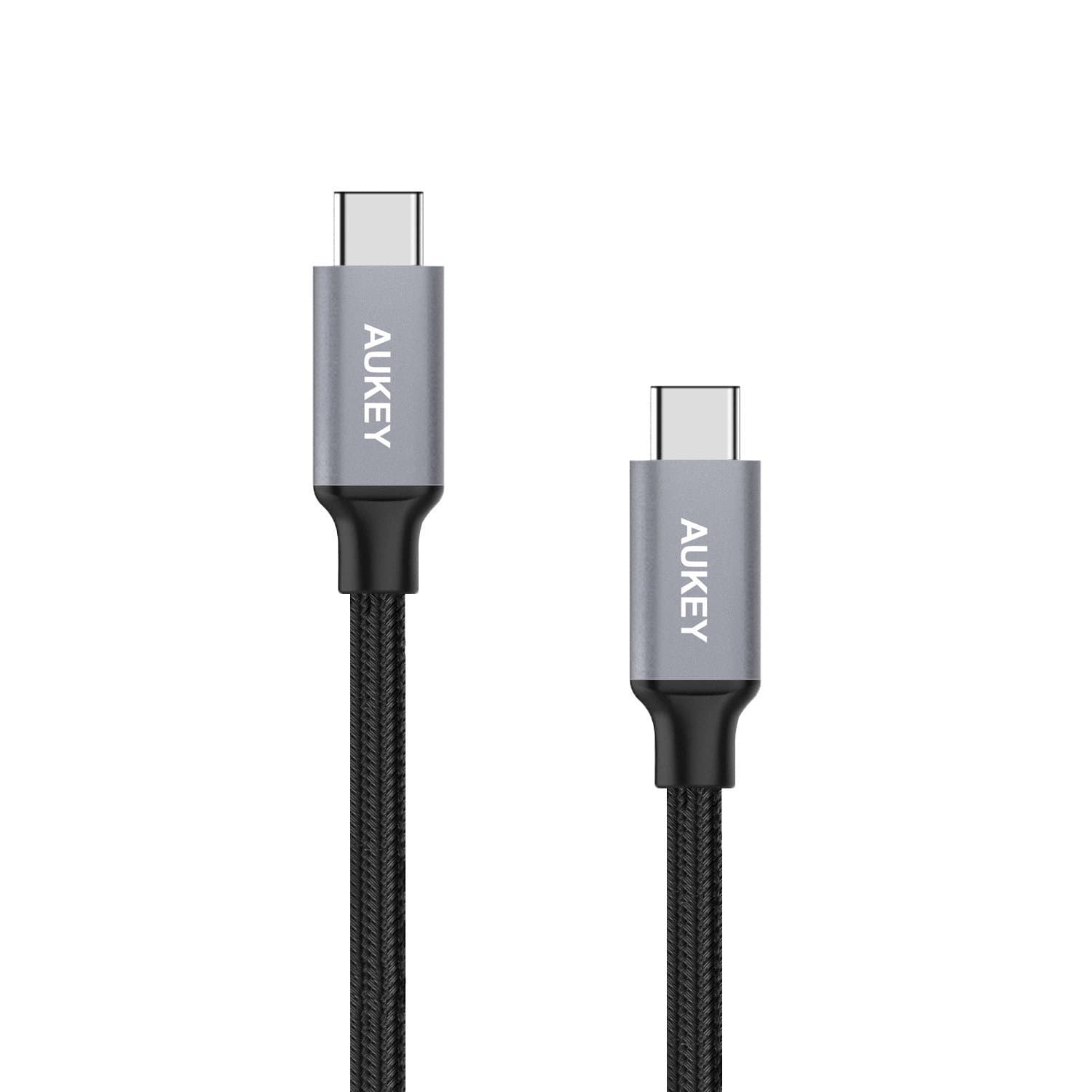 AUKEY CB-CD6 2M USB C To USB C Quick Charge 3.0 Durable Braided Nylon Cable - Aukey Malaysia Official Store