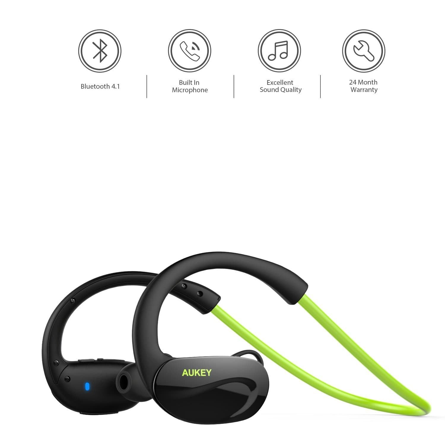 AUKEY EP-B34 Feather Light Wireless sport bluetooth stereo earphone - Aukey Malaysia Official Store