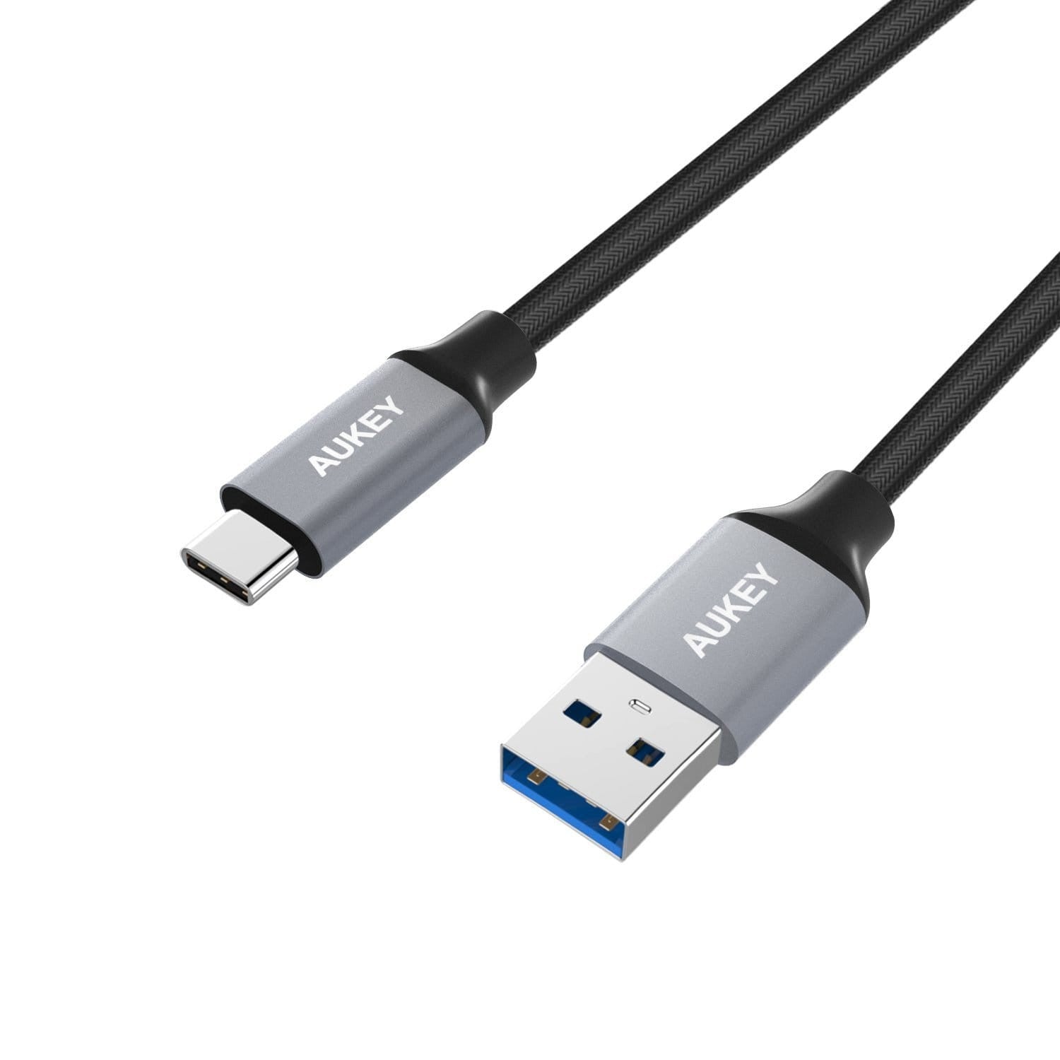 AUKEY CB-CD2 1m USB-C to USB 3.0 Quick Charge 3.0 High Performance Nylon Braided Cable - Aukey Malaysia Official Store