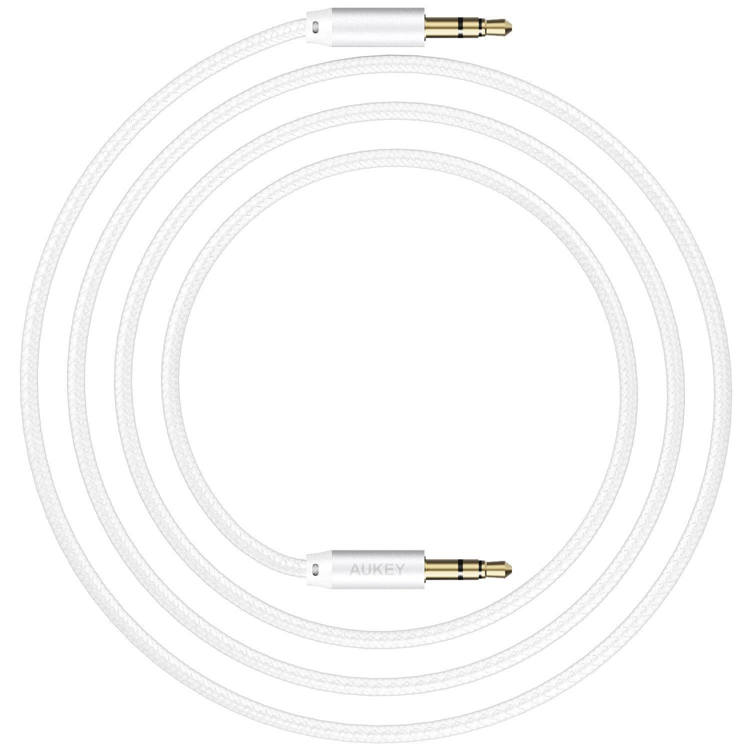 AUKEY CB-V12 3.5mm Audio Aux Cable Nylon Braided Cable 1.2 meter - Aukey Malaysia Official Store