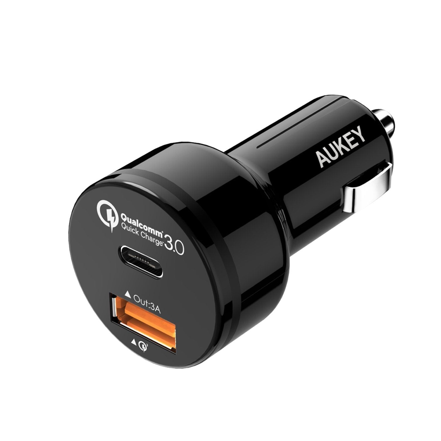 AUKEY CC-Y1 33W USB C & Qualcomm Quick Charge 3.0 Car Charger - Aukey Malaysia Official Store