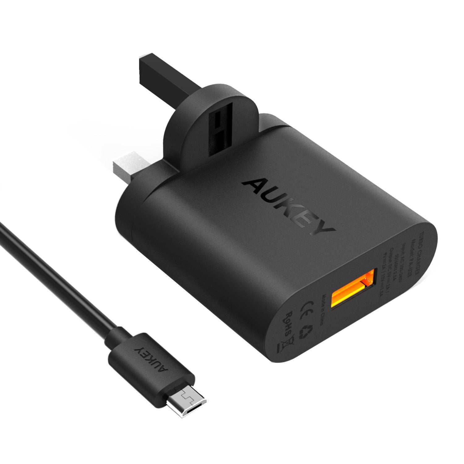 AUKEY PA-U28 Qualcomm Quick Charge 2.0 Wall Charger (UK PLUG) - Aukey Malaysia Official Store