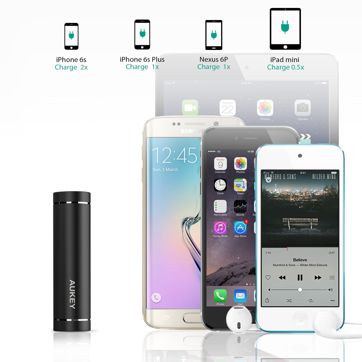 AUKEY PB-T12 5000mAh Qualcomm Quick Charge 3.0 Power Bank - Aukey Malaysia Official Store