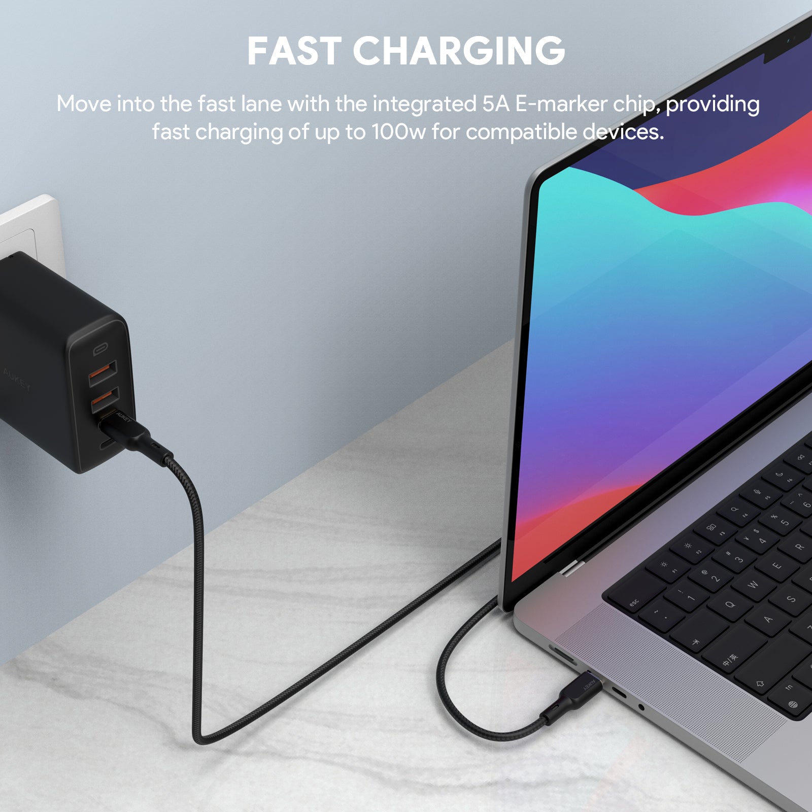 CB-KCC101 Circlet Blink 100W Aramid Fiber Core USB C to USB C Cable PD Cable