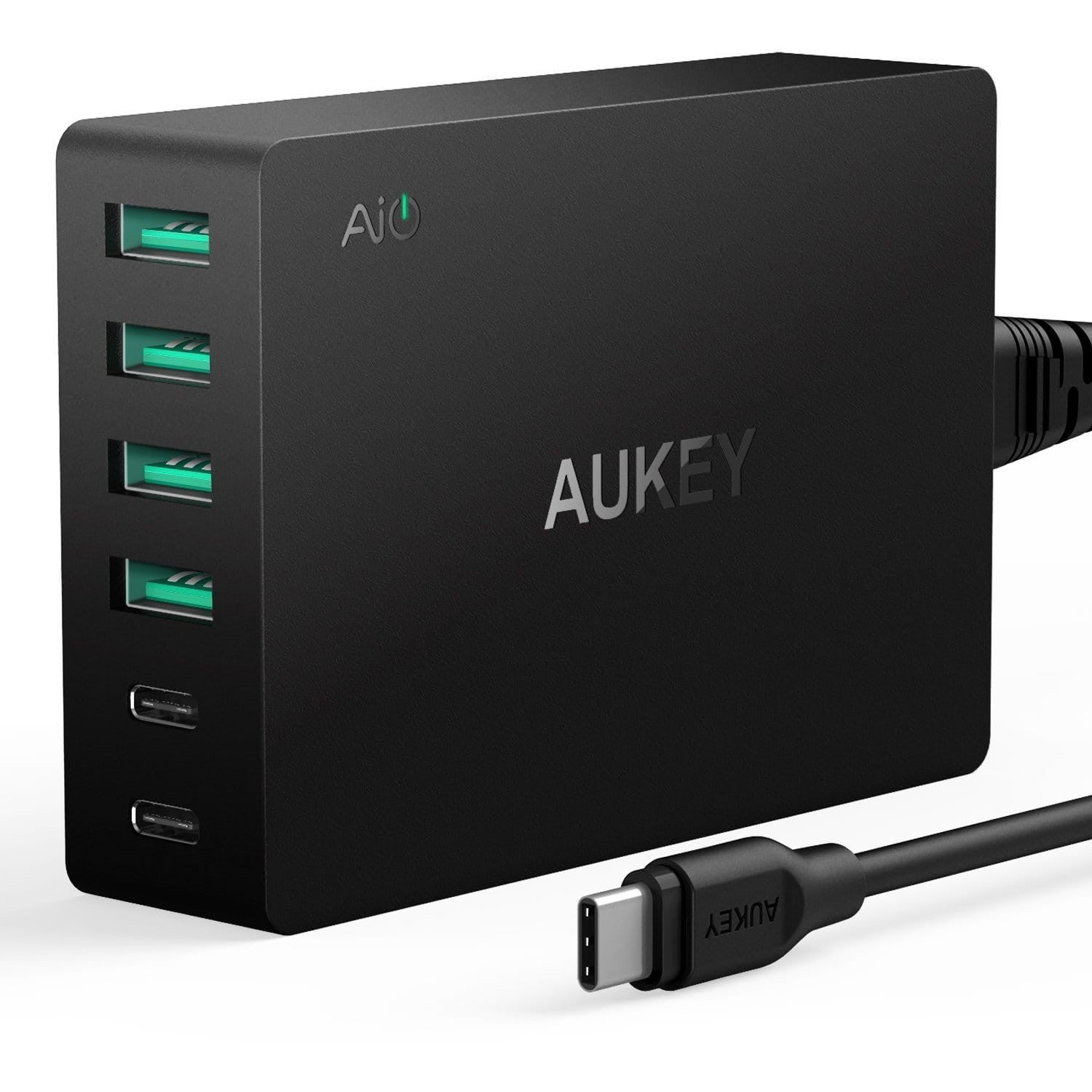 AUKEY PA-Y6 60W TYPE-C 6-Port Qualcomm Quick Charge 3.0 Charging Station - Aukey Malaysia Official Store