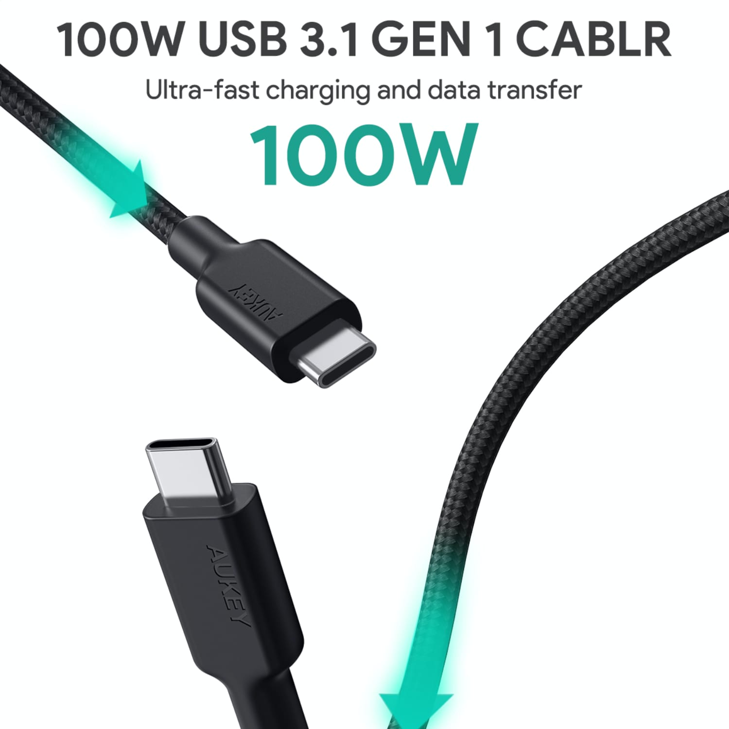 CB-CD21 Gen2 E Marker PD 100W USB 3.1 Type C To Type C Cable