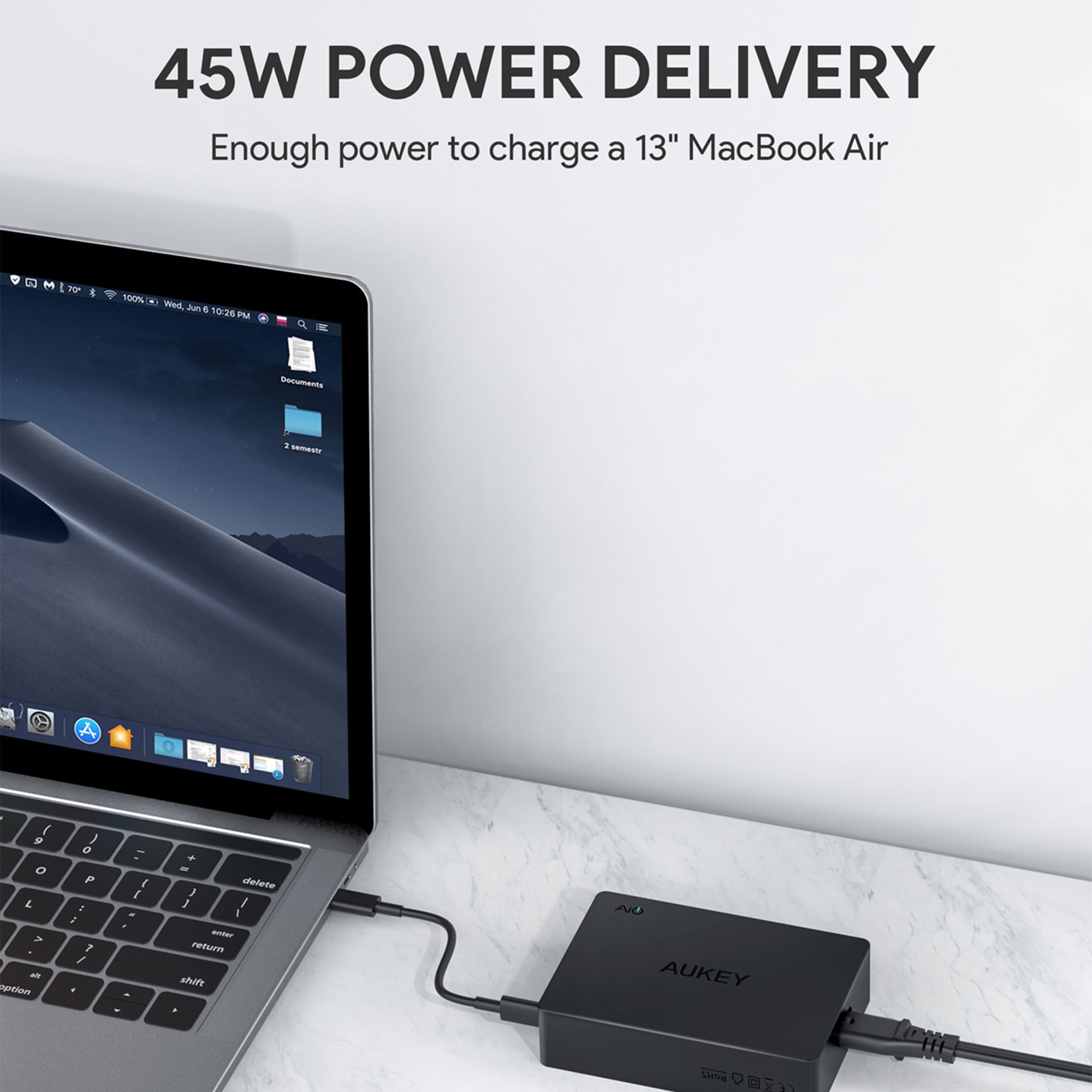 PA-Y23 63W 5-Port Fast Charger PD Desktop Charger with Qualcomm QC 3.0