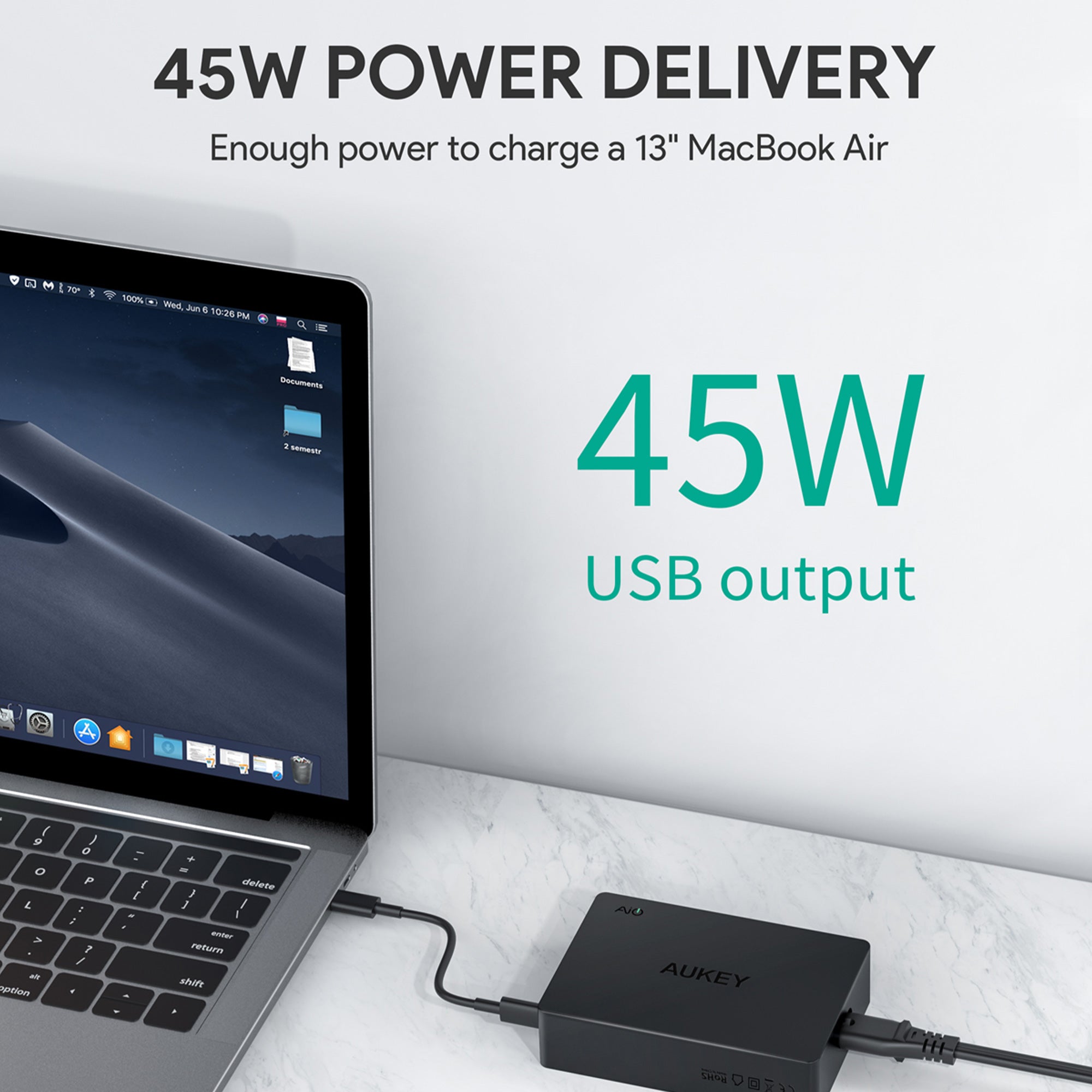 PA-Y23 63W 5-Port Fast Charger PD Desktop Charger with Qualcomm QC 3.0