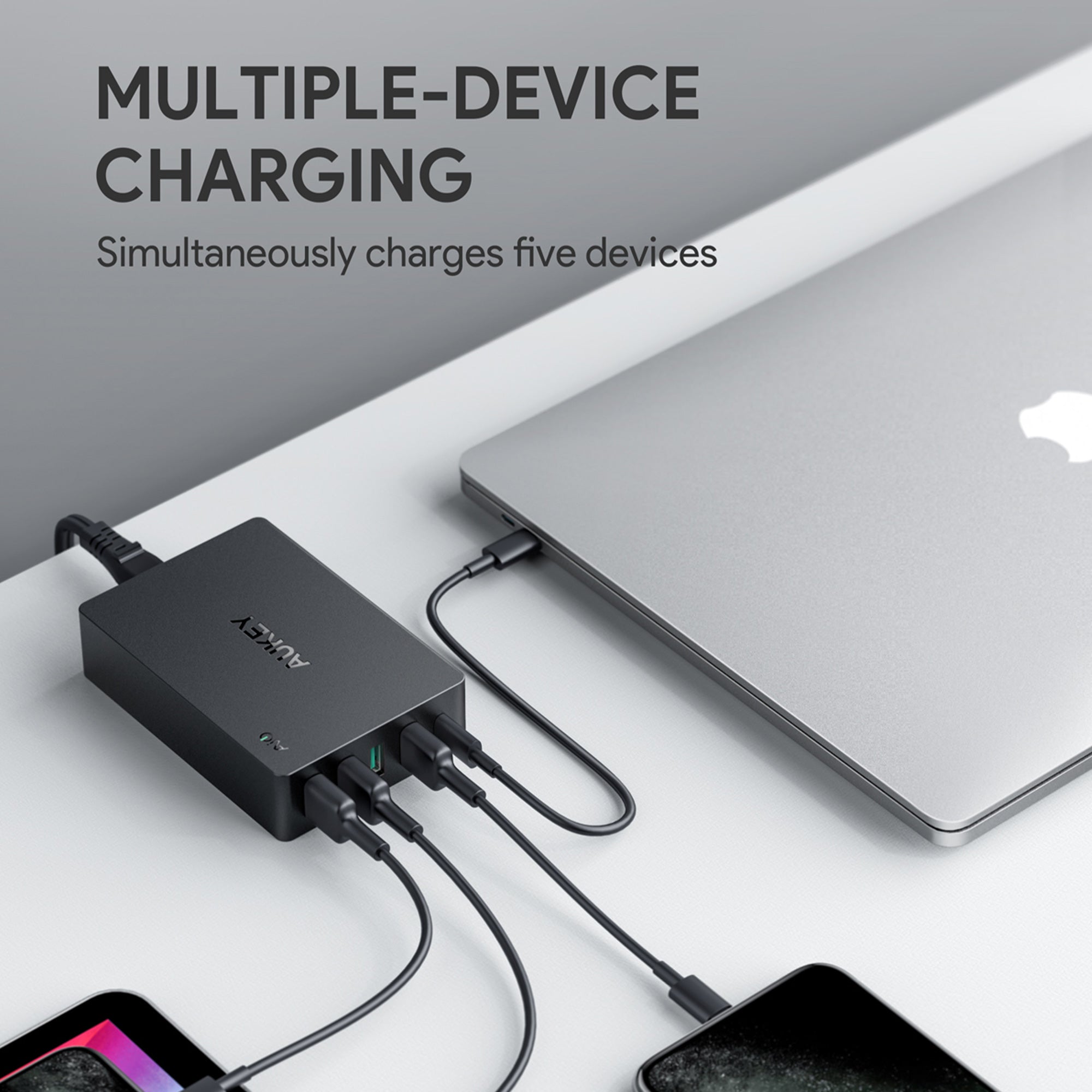 PA-Y23 63W 5-Port Fast Charger PD Desktop Charger with Qualcomm QC 3.0
