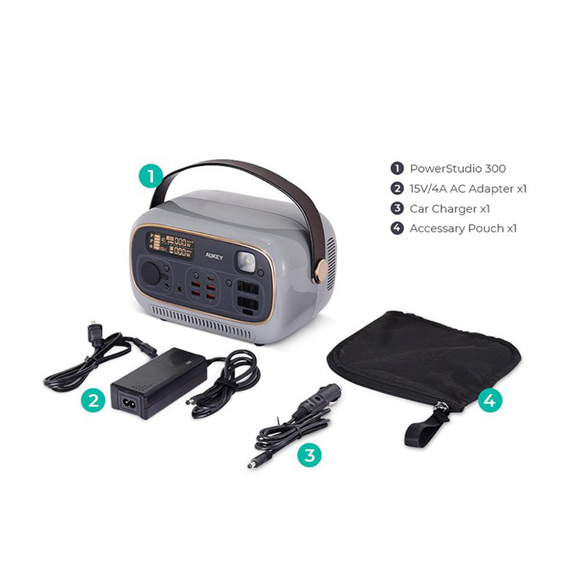 AUKEY ポータブル電源 Power Studio 300 ホワイト ポータブル電源